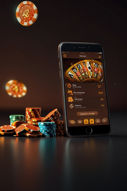 Smartfon z aplikacją Nnv Casino